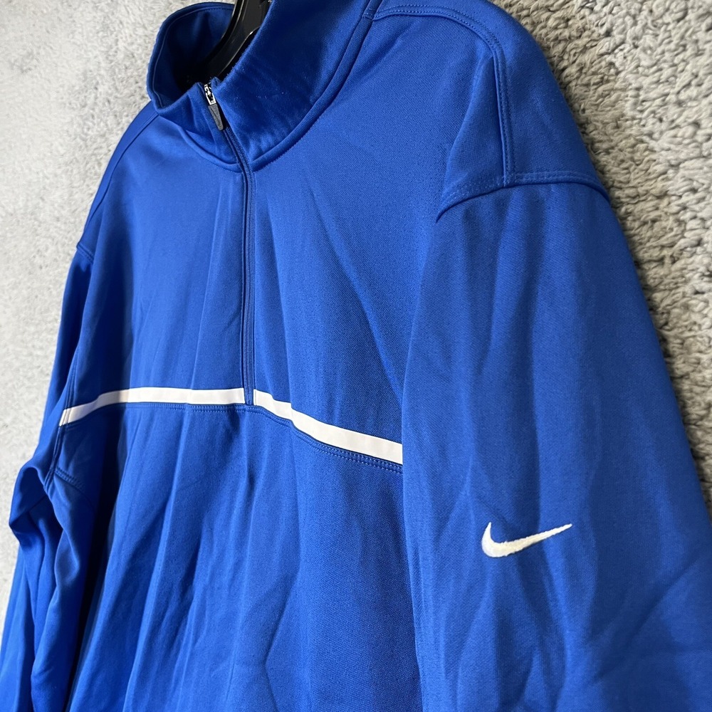 Nike Golf Tour Performance Sweater Men's Sz XL Blue 1/4 Zip Therma-Fit Pullover